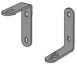 Wandhaltewinkel WAL-1B, schwarz