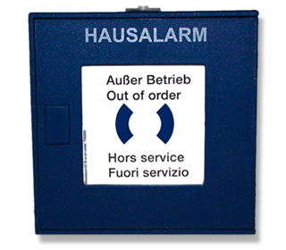 Handfeuermelder "Hausalarm" nach DIN 14655 G, für Grenzwert-BMZ