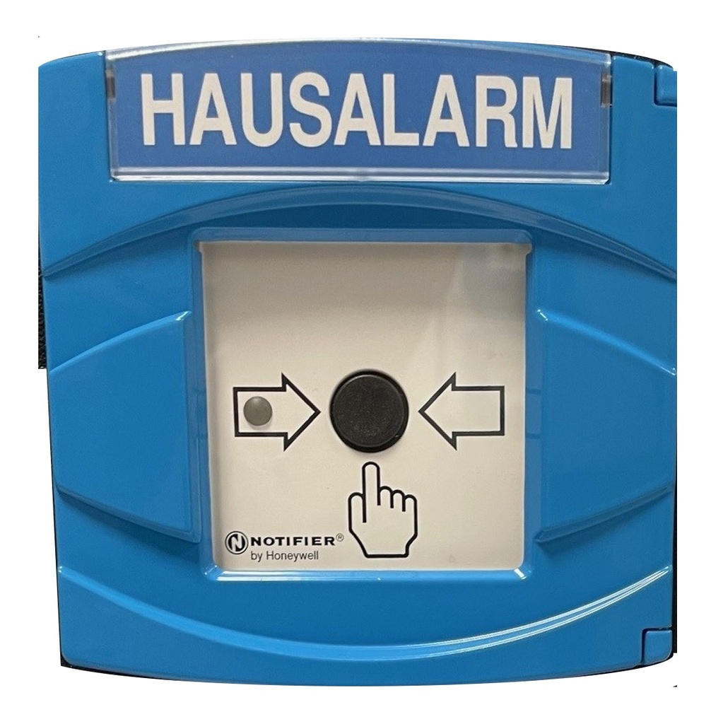 Blauer Handfeuermelder mit Isolator für den Notifier - Ringbus