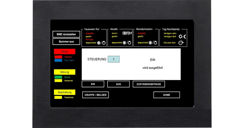 Touchscreen Anzeige- und Bedienteil (uP) für FlexES Control