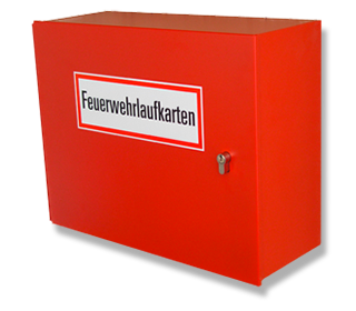 [FLKD-LC-3QL-PHZ] Feuerwehrlaufkartendepot mit Schwenktür verschlossen, DIN A3-Querformat